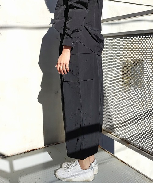 Q（キュー）の「ミリタリースカート（スカート・レディース・ベージュ/ブラック・MEDIUM）」の10枚目の写真