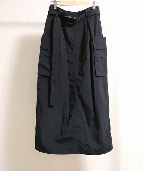 Q（キュー）の「ミリタリースカート（スカート・レディース・ベージュ/ブラック・MEDIUM）」の6枚目の写真