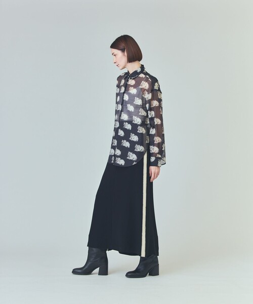 GRACE CLASS（グレースクラス）の「ラインビジューロングスカート（スカート・レディース・キナリ/ブラック・36/38）」の3枚目の写真