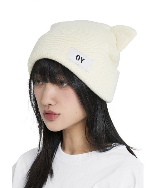 OY（オーワイ）の「『OY/オーワイ』 EAR LOGO BEANIE/イヤーロゴビーニー（ニットキャップ/ビーニー・レディース・ブラック/グレー/アイボリー・FREE）」の16枚目の写真