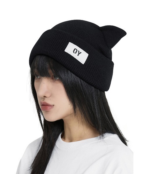 OY（オーワイ）の「『OY/オーワイ』 EAR LOGO BEANIE/イヤーロゴビーニー（ニットキャップ/ビーニー・レディース・ブラック/グレー/アイボリー・FREE）」の13枚目の写真