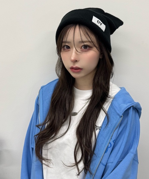 ★OY★STRIPED L LOGO BEANIE - BROWN★正規品/韓国直送料込 0400019334347_LIGHTBROWN?wid=