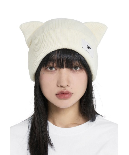 ★OY★EAR LOGO BEANIE - GREY★正規品/韓国直送料込/人気 OY/オーワイ』 EAR LOGO BEANIE/イヤーロゴビーニー（ニット