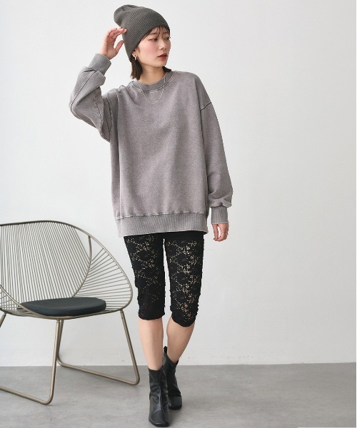 ad thie(アドティエ)の「ピグメント スウェット プルオーバー(Tシャツ/カットソー・レディース・ブラック/オフホワイト/グレー/ブラウン・FREE)」の21枚目の写真