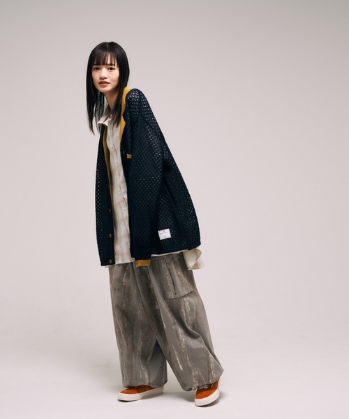 EFFECTEN（エフェクテン）の「【EFFECTEN】Net Knit Shirts（ニット/セーター・メンズ・ブラック系/ピンク系・FREE）」の4枚目の写真