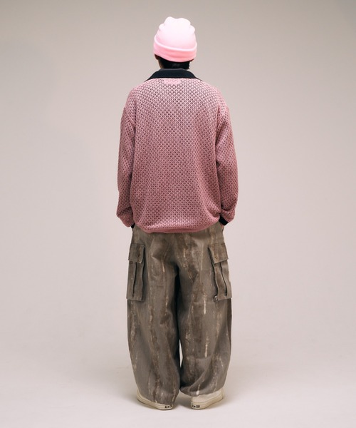 EFFECTEN（エフェクテン）の「【EFFECTEN】Net Knit Shirts（ニット/セーター・メンズ・ブラック系/ピンク系・FREE）」の7枚目の写真