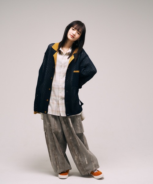 EFFECTEN（エフェクテン）の「【EFFECTEN】Net Knit Shirts（ニット/セーター・メンズ・ブラック系/ピンク系・FREE）」の9枚目の写真
