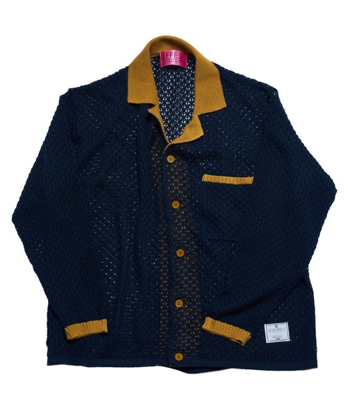 EFFECTEN（エフェクテン）の「【EFFECTEN】Net Knit Shirts（ニット/セーター・メンズ・ブラック系/ピンク系・FREE）」の11枚目の写真