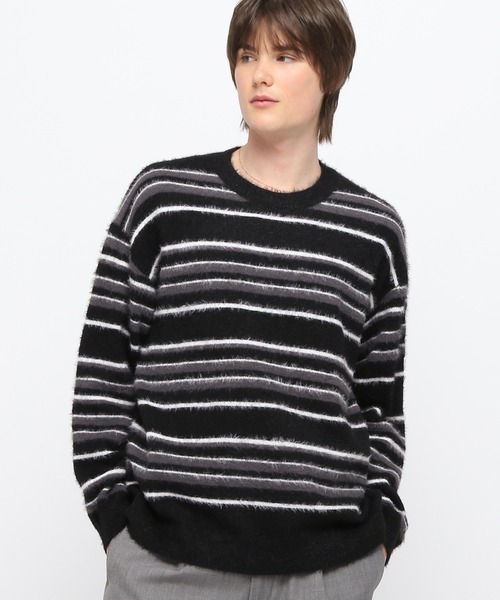 セール】LAND MUSEUM／モヘアボーダーニット（ニット/セーター）｜LAND