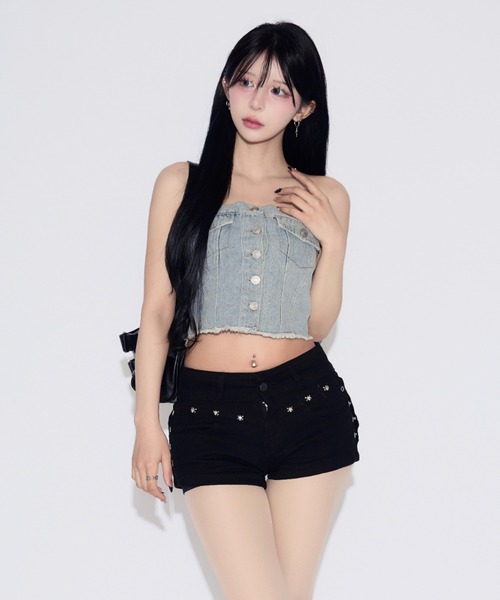 Denim Tube Top / デニムチューブトップ ベアトップ（チューブトップ