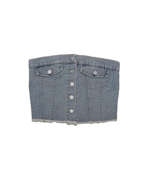 Denim Tube Top / デニムチューブトップ ベアトップ（チューブトップ