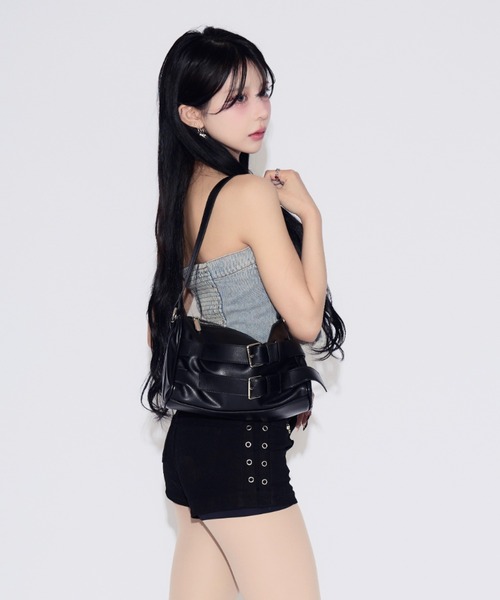 tinkerend(ティンカーエンド)の「Denim Tube Top / デニムチューブトップ ベアトップ(チューブトップ・レディース・ライトブルー/ブルー・FREE)」の16枚目の写真
