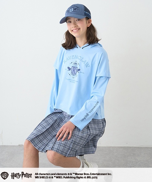 pom ponette junior(ポンポネットジュニア)の「インパン付きビットパーツプリーツスカート(スカート・キッズ・グレー/ブルー系その他2・L:160cm/LL(165cm)/M:150cm/S:140cm)」の12枚目の写真