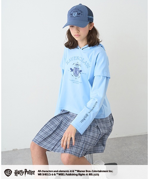 pom ponette junior(ポンポネットジュニア)の「インパン付きビットパーツプリーツスカート(スカート・キッズ・グレー/ブルー系その他2・L:160cm/LL(165cm)/M:150cm/S:140cm)」の11枚目の写真