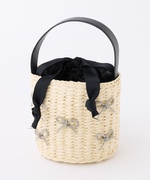 one after another NICE CLAUP | キラキラリボンペーパーバッグ(かごバッグ)