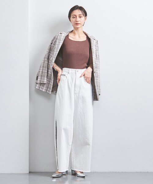 UNITED ARROWS（ユナイテッドアローズ）の「チェック テーラード ジャケット（テーラードジャケット・レディース・ライトグレー・36/38）」の4枚目の写真