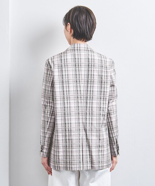 UNITED ARROWS（ユナイテッドアローズ）の「チェック テーラード ジャケット（テーラードジャケット・レディース・ライトグレー・36/38）」の8枚目の写真