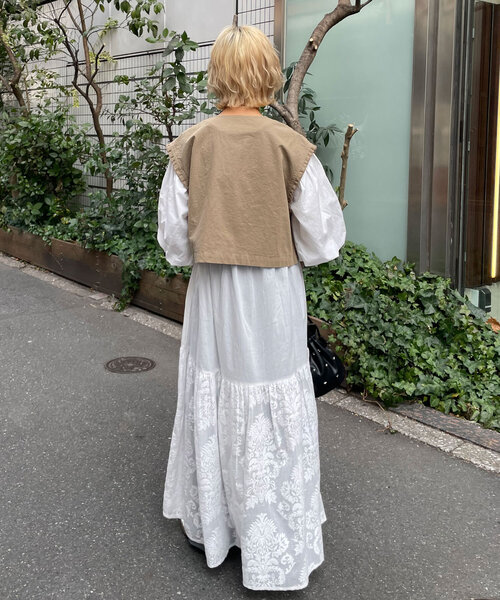 CIAOPANIC（チャオパニック）の「【UNESS/ユーネス】アウトポケットミリタリーベスト（ベスト・レディース・ベージュ・ONE SIZE）」の10枚目の写真