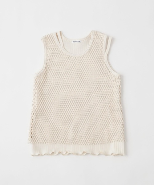 grapevine by k3（グレープバインバイケースリー）の「Kasane Tops（Tシャツ/カットソー・レディース・アイボリー系/ブラック・1）」の2枚目の写真