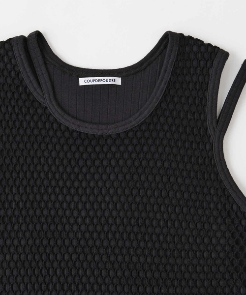 grapevine by k3（グレープバインバイケースリー）の「Kasane Tops（Tシャツ/カットソー・レディース・アイボリー系/ブラック・1）」の3枚目の写真