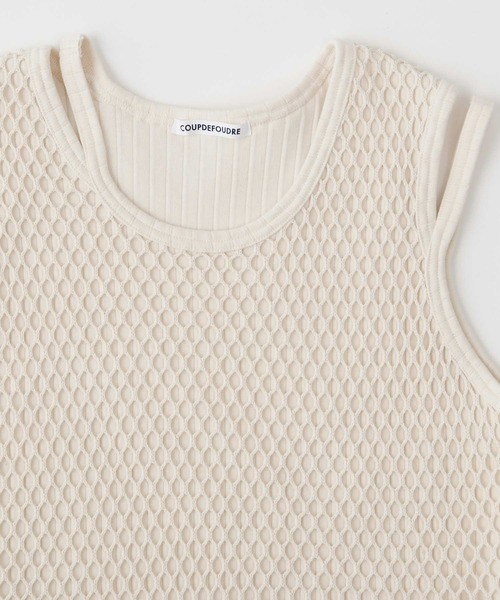 grapevine by k3（グレープバインバイケースリー）の「Kasane Tops（Tシャツ/カットソー・レディース・アイボリー系/ブラック・1）」の6枚目の写真