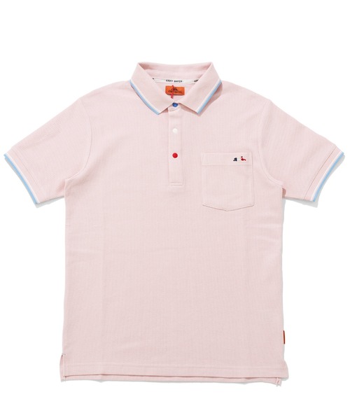 KRIFF MAYER（クリフメイヤー）の「冷感リンクスカノコハッピーポロ（ポロシャツ・メンズ・ブラック/グリーン/ピンク/ネイビー/オフホワイト・X-LARGE/LARGE/MEDIUM）」の5枚目の写真