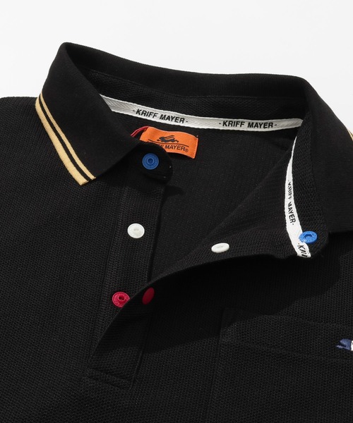 KRIFF MAYER（クリフメイヤー）の「冷感リンクスカノコハッピーポロ（ポロシャツ・メンズ・ブラック/グリーン/ピンク/ネイビー/オフホワイト・X-LARGE/LARGE/MEDIUM）」の9枚目の写真