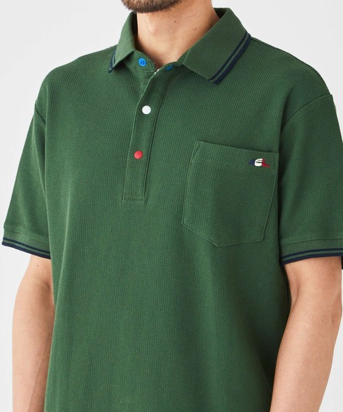 KRIFF MAYER（クリフメイヤー）の「冷感リンクスカノコハッピーポロ（ポロシャツ・メンズ・ブラック/グリーン/ピンク/ネイビー/オフホワイト・X-LARGE/LARGE/MEDIUM）」の16枚目の写真