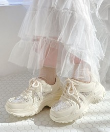 スニーカー（ホワイト/白色系・ビジュー）ファッション通販 - ZOZOTOWN