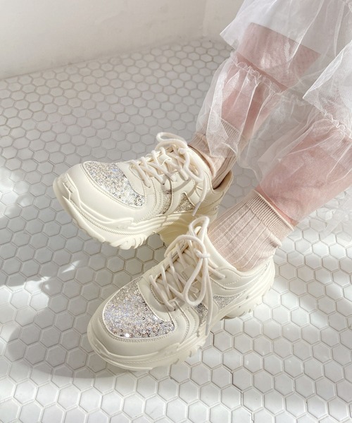 ORiental TRaffic（オリエンタルトラフィック）の「スパンコール 厚底 スニーカー/OT3752（スニーカー・レディース・ブラック/シルバー/ホワイト・34/35/36/37/38/39/40/41）」の12枚目の写真