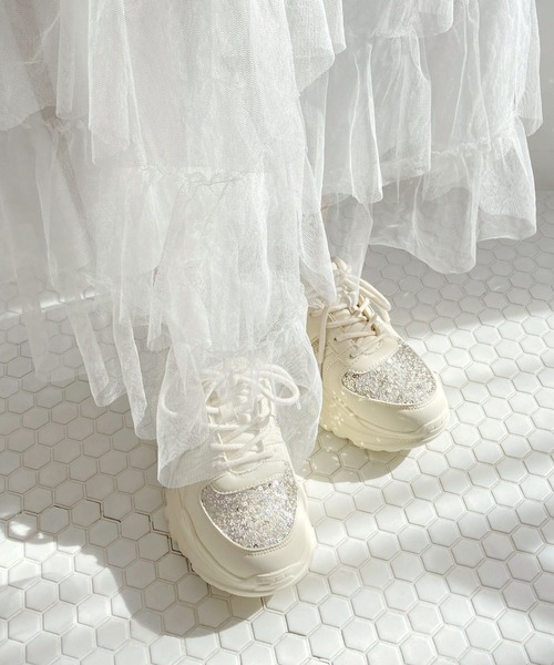 ORiental TRaffic（オリエンタルトラフィック）の「スパンコール 厚底 スニーカー/OT3752（スニーカー・レディース・ブラック/シルバー/ホワイト・34/35/36/37/38/39/40/41）」の13枚目の写真