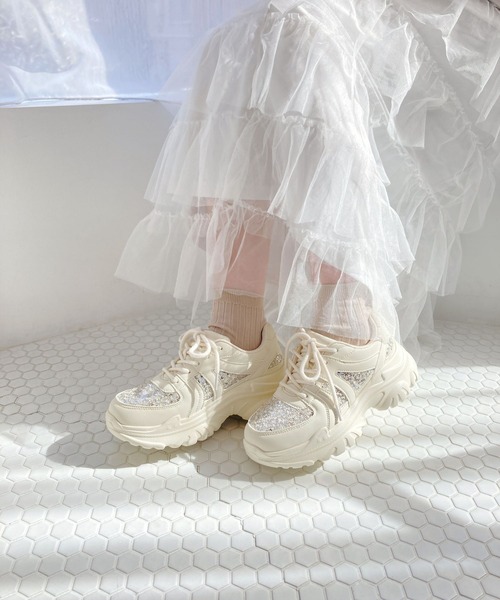 ORiental TRaffic（オリエンタルトラフィック）の「スパンコール 厚底 スニーカー/OT3752（スニーカー・レディース・ブラック/シルバー/ホワイト・34/35/36/37/38/39/40/41）」の14枚目の写真