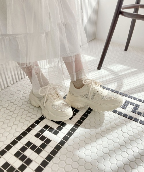 ORiental TRaffic（オリエンタルトラフィック）の「スパンコール 厚底 スニーカー/OT3752（スニーカー・レディース・ブラック/シルバー/ホワイト・34/35/36/37/38/39/40/41）」の9枚目の写真