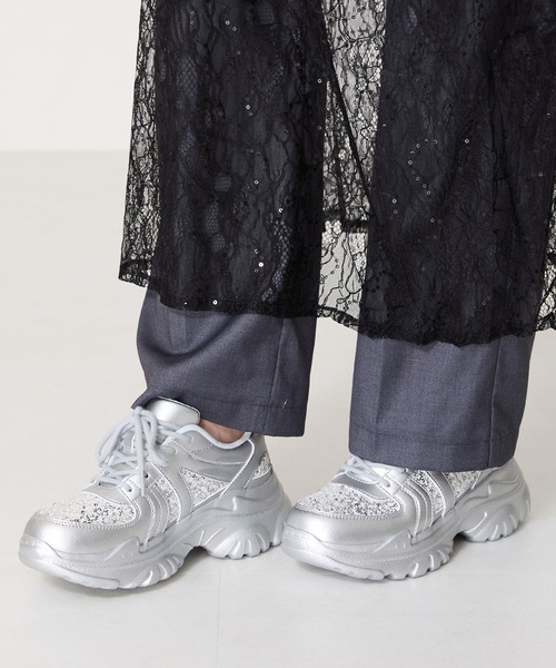 ORiental TRaffic（オリエンタルトラフィック）の「スパンコール 厚底 スニーカー/OT3752（スニーカー・レディース・ブラック/シルバー/ホワイト・34/35/36/37/38/39/40/41）」の6枚目の写真