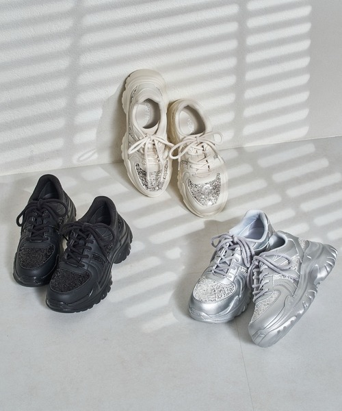 ORiental TRaffic（オリエンタルトラフィック）の「スパンコール 厚底 スニーカー/OT3752（スニーカー・レディース・ブラック/シルバー/ホワイト・34/35/36/37/38/39/40/41）」の7枚目の写真