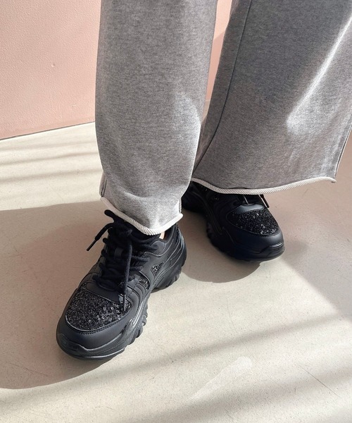 ORiental TRaffic（オリエンタルトラフィック）の「スパンコール 厚底 スニーカー/OT3752（スニーカー・レディース・ブラック/シルバー/ホワイト・34/35/36/37/38/39/40/41）」の16枚目の写真