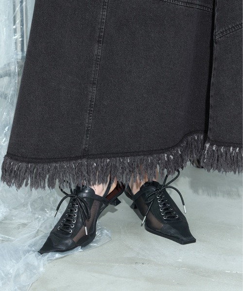 Ezick（エジック）の「lady mode　shirring　デザインデニムワンピース（ワンピース・レディース・ブラック/グレー・FREE）」の16枚目の写真