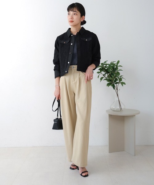 Bou Jeloud（ブージュルード）の「レース ショートGブルゾン（ブルゾン・レディース・ブラック/アイボリー・MEDIUM）」の21枚目の写真