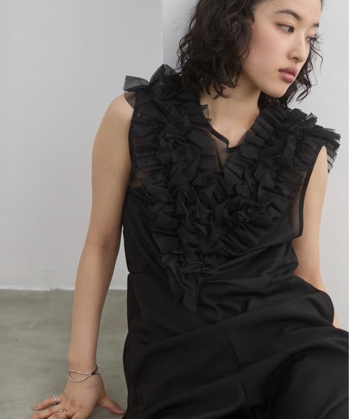 Self-portrait 2WAY パンツドレス　オールインワン美品 セミワイドオールインワンパンツドレス＆マルチwayレース