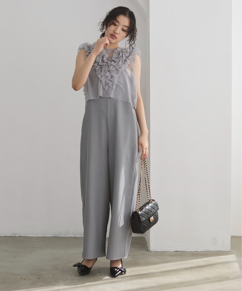 【美品】オールインワン　パンツドレス PourVous パンツドレス オールインワン パーティー 結婚式