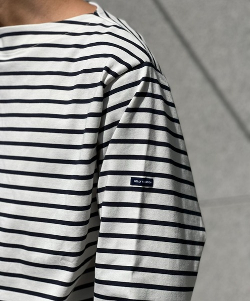HELLY HANSEN(ヘリーハンセン)の「【HELLY HANSEN】L/S HH Marine Border Tee ロングスリーブHHマリンボーダーティー(Tシャツ/カットソー・メンズ・ネイビー/オフホワイト/ブルー・X-LARGE/MEDIUM/LARGE)」の7枚目の写真