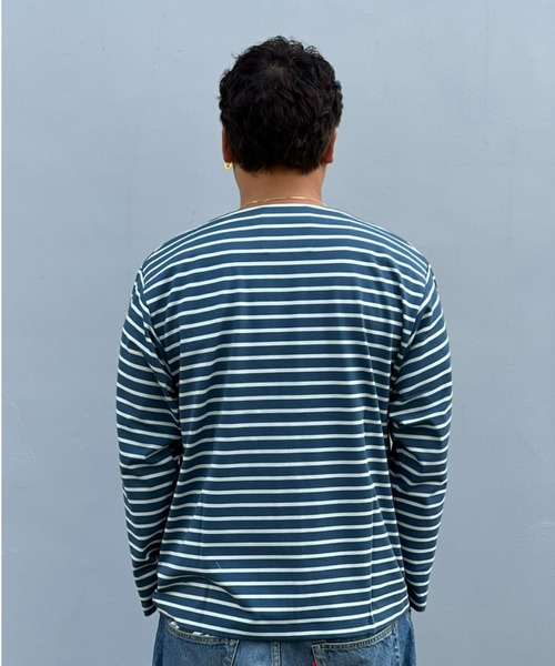 HELLY HANSEN(ヘリーハンセン)の「【HELLY HANSEN】L/S HH Marine Border Tee ロングスリーブHHマリンボーダーティー(Tシャツ/カットソー・メンズ・ネイビー/オフホワイト/ブルー・X-LARGE/MEDIUM/LARGE)」の6枚目の写真