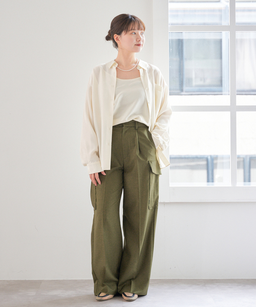 IENA◆長袖ブラウス/38/シルク/WHT ウォッシャブル シルクシャツ（シャツ／ブラウス）｜IENA