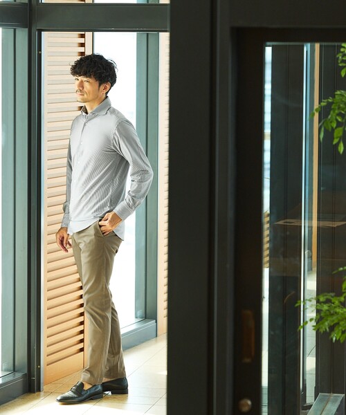 ABAHOUSE GRAY(アバハウスグレイ)の「【ON/OFF兼用】トリコット サッカー 長袖シャツ(シャツ/ブラウス・メンズ・ブルー系その他/ネイビー/ホワイト/ブラック・44/46/48/50)」の18枚目の写真