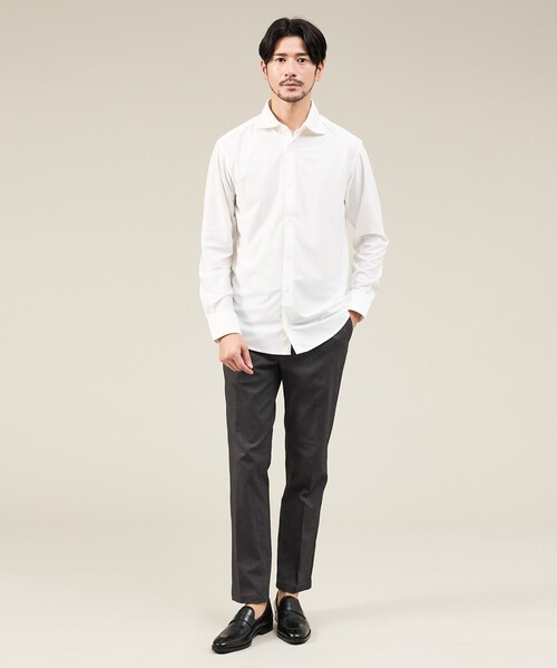 ABAHOUSE GRAY(アバハウスグレイ)の「【ON/OFF兼用】トリコット サッカー 長袖シャツ(シャツ/ブラウス・メンズ・ブルー系その他/ネイビー/ホワイト/ブラック・44/46/48/50)」の14枚目の写真