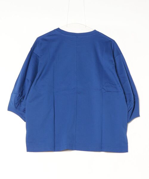 Aletta vita(アレッタビータ)の「シルケットスムースランタンスリーブプルオーバー(Tシャツ/カットソー・レディース・ブルー/オフホワイト/ブラック・FREE)」の4枚目の写真