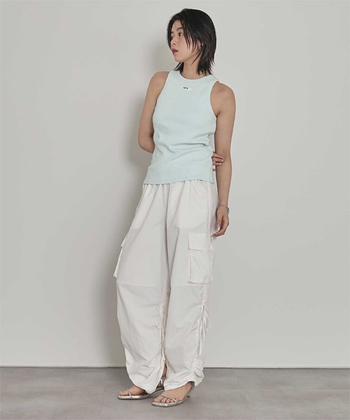 miette（ミエット）の「カップ付きロゴタグアメスリタンク（タンクトップ・レディース・ライトピンク/チャコール/ライトブルー/オフホワイト・FREE）」の19枚目の写真