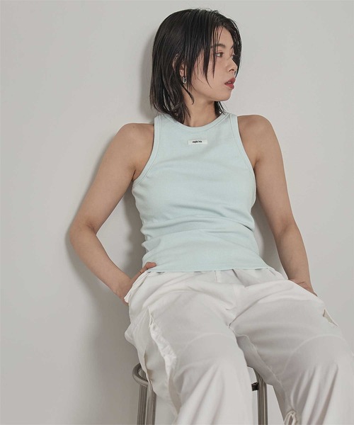 miette（ミエット）の「カップ付きロゴタグアメスリタンク（タンクトップ・レディース・ライトピンク/チャコール/ライトブルー/オフホワイト・FREE）」の20枚目の写真