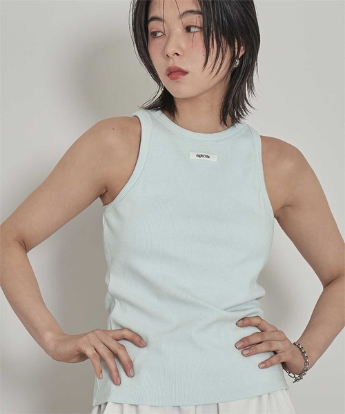 miette（ミエット）の「カップ付きロゴタグアメスリタンク（タンクトップ・レディース・ライトピンク/チャコール/ライトブルー/オフホワイト・FREE）」の22枚目の写真