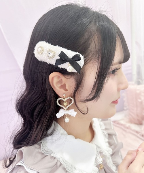 ふわふわツイードリボン付ヘアピン（ヘアピン）｜ROJITA（ロジータ）の